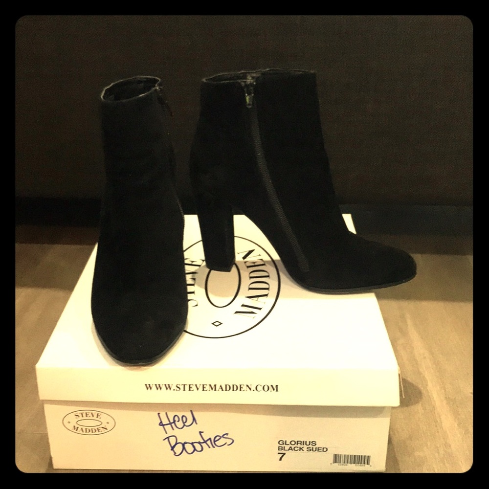 Black sued booties